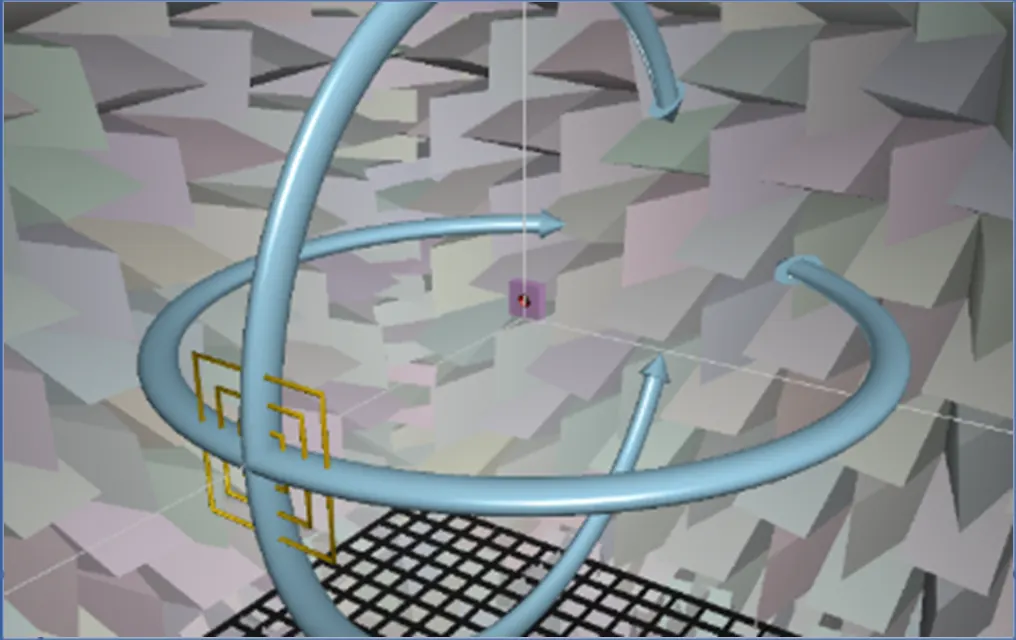 Finite-element acoustic simulation showing sound-field behavior around an enclosure